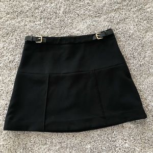 NWOT Express Mini Skirt in Black with Buckles